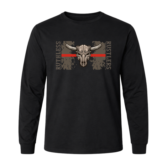 Ruthless Rustlers Support Firefighters Canada Long Sleeve T-Shirt | Black