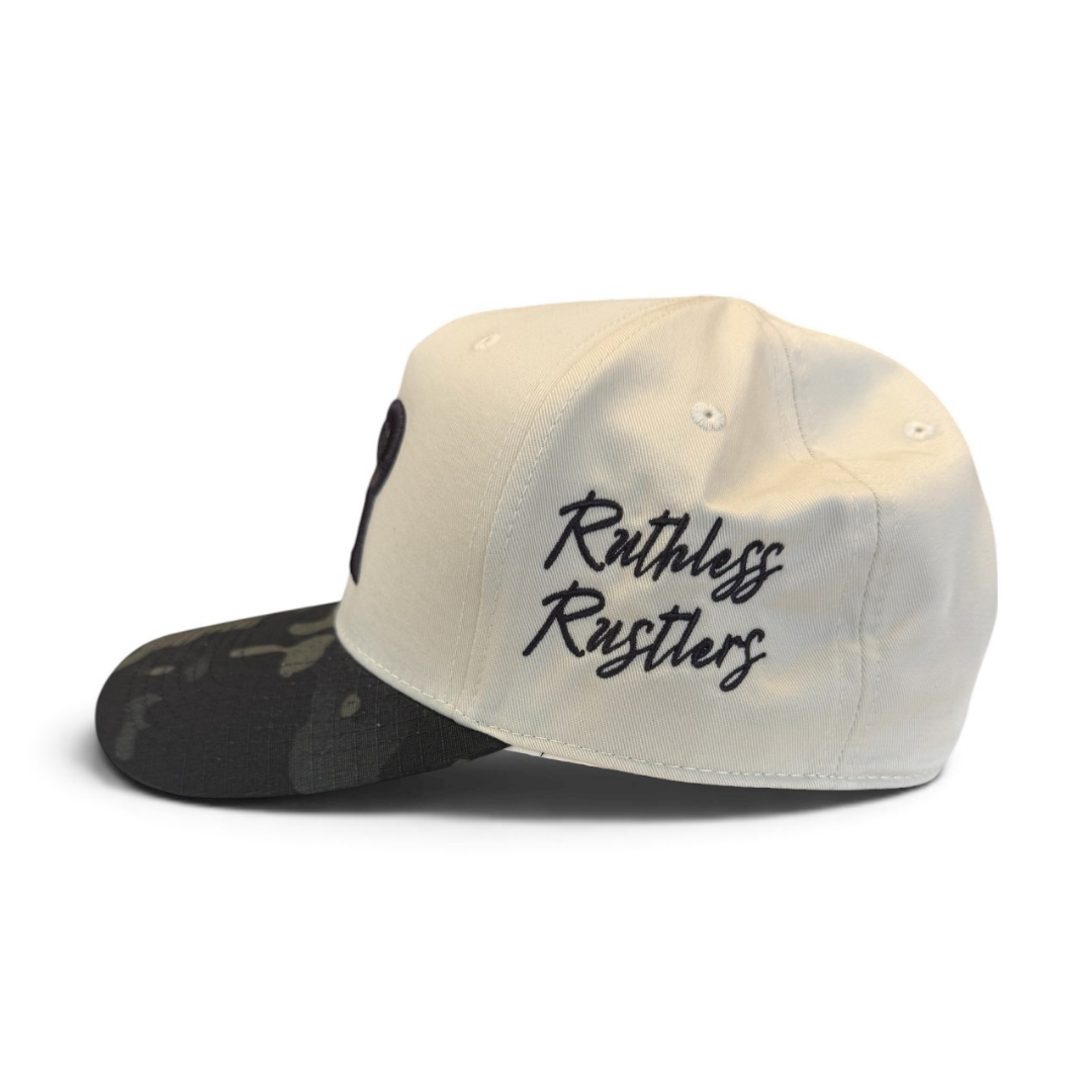 CASQUETTE COMBO DOUBLE R | Beige/Camo noir