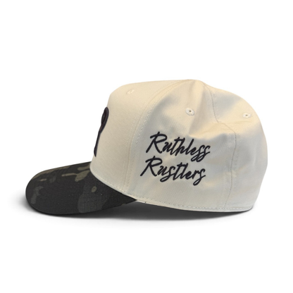 CASQUETTE COMBO DOUBLE R | Beige/Camo noir