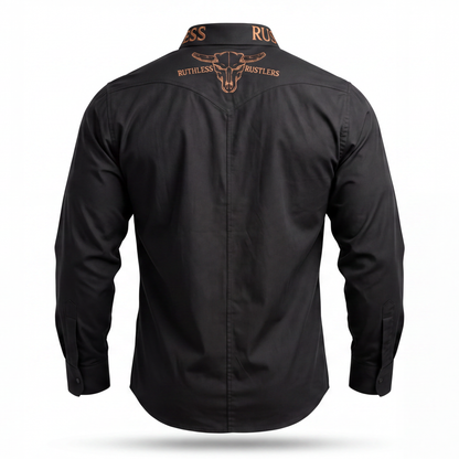 RUTHLESS RUSTLERS WESTERN SNAP SHIRT | Black