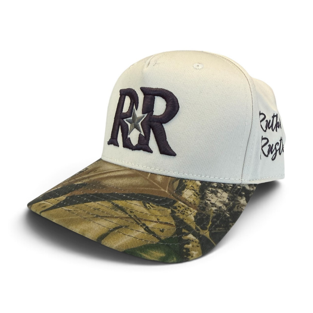 DOUBLE R COMBO CAP | Beige/Wood Camo