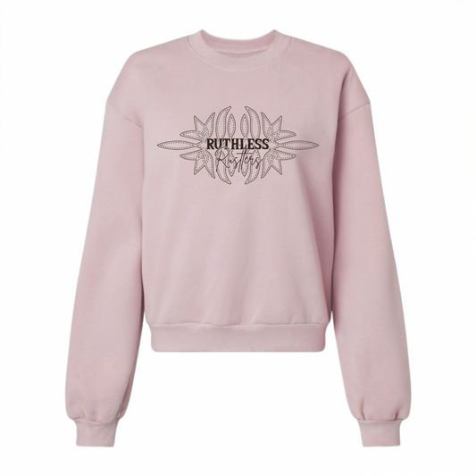 COTTON OUATÉ STITCHED WESTERN | Rose poudre