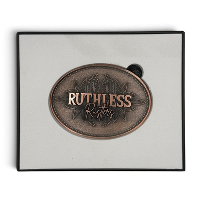 STITCHED WESTERN BELT BUCKLE | Antique Copper
