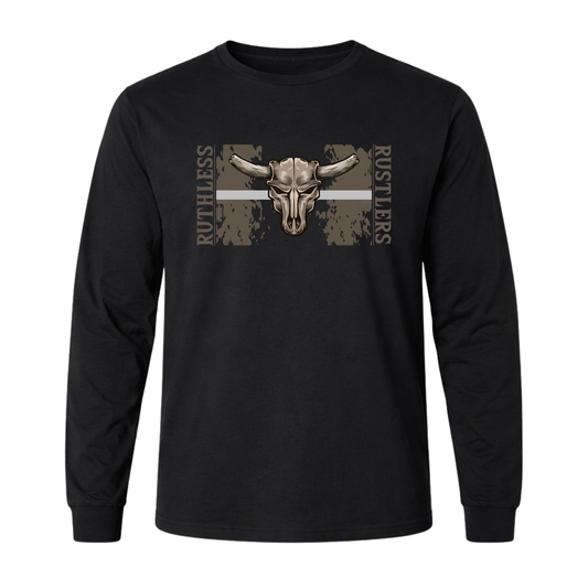Ruthless Rustlers Guard The Line Canada Long Sleeve T-Shirt | Black