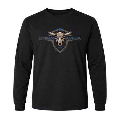 T-Shirt Manches Longues Ruthless Rustlers Law Enforcement Tribute | Noir