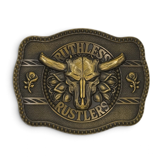 WILD ROSE BELT BUCKLE | Antique Gold