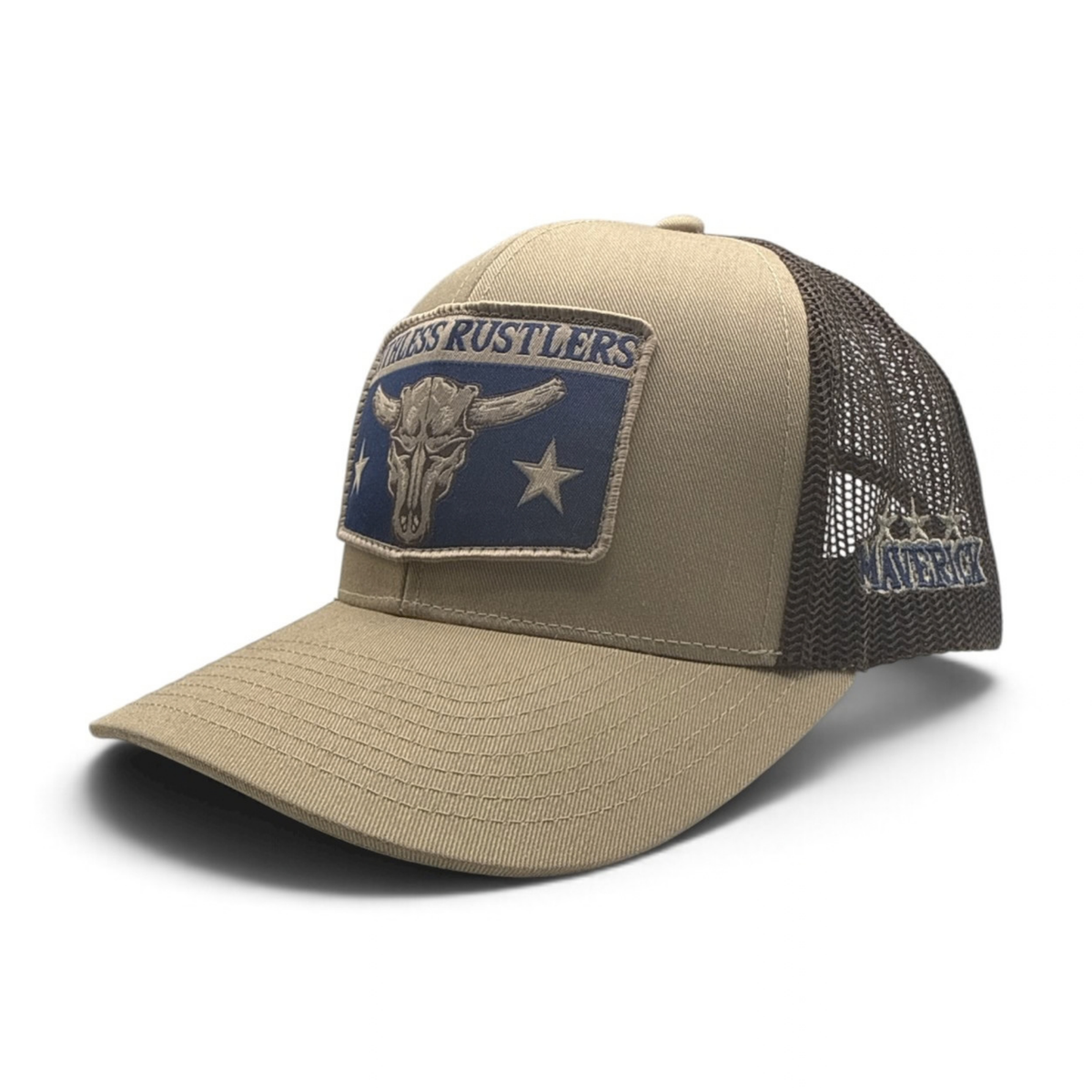 MAVERICK TRUCKER CAP | Khaki/Brown/Blue
