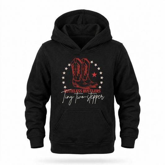 TINY TWO-STEPPER KIDS HOODIE | Black
