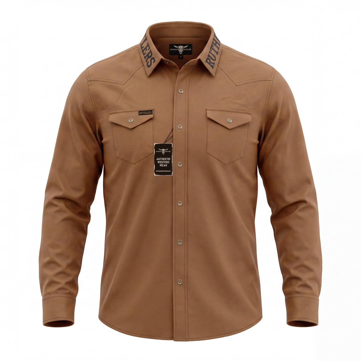 RUTHLESS RUSTLERS WESTERN SNAP SHIRT | Bourbon