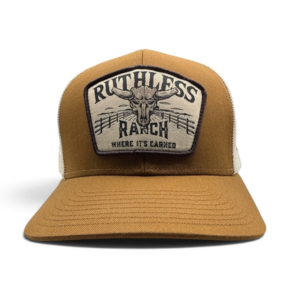 RUTHLESS RANCH TRUCKER CAP | Caramel/Stone