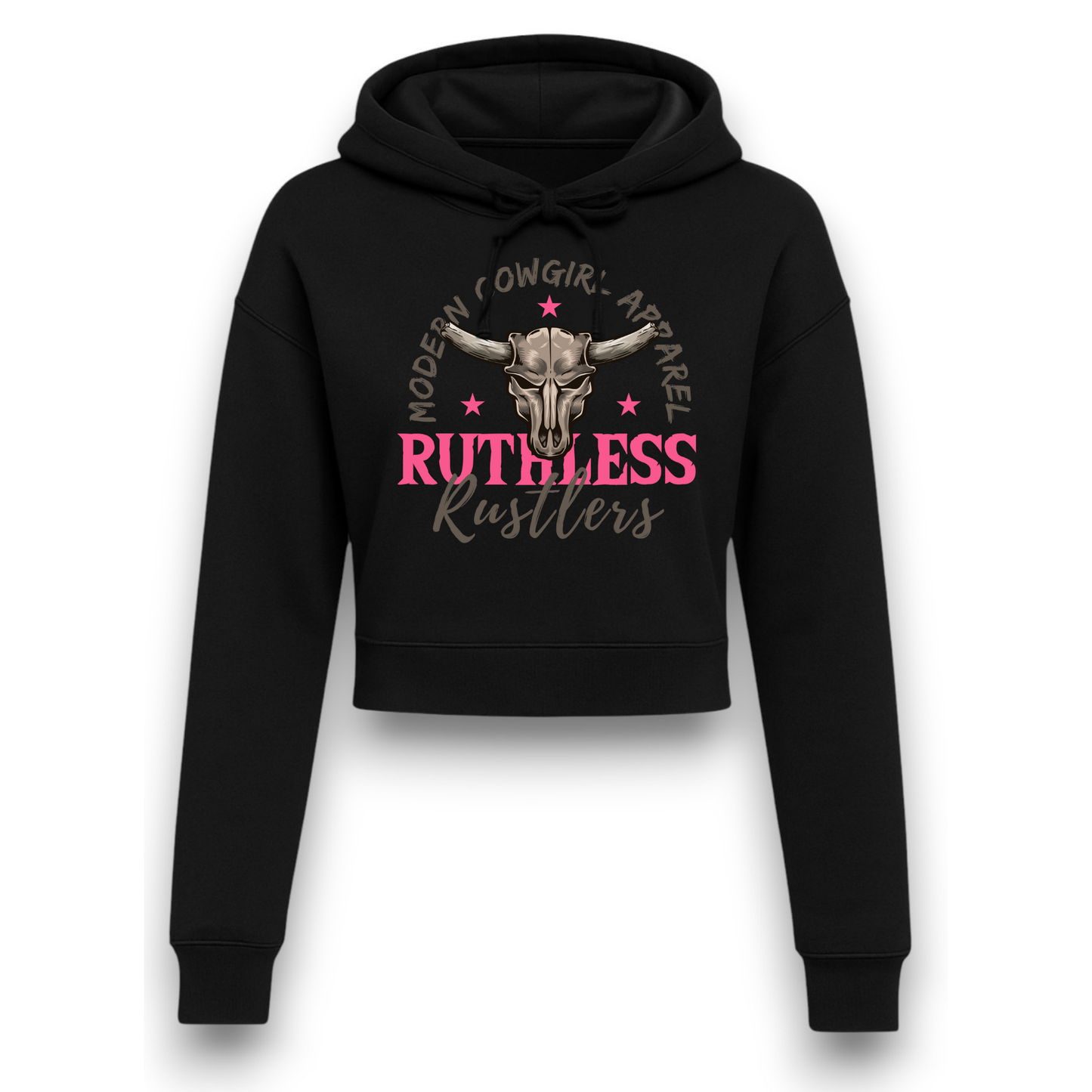 Ruthless Rustlers Modern Cowgirl Cropped Hoodie