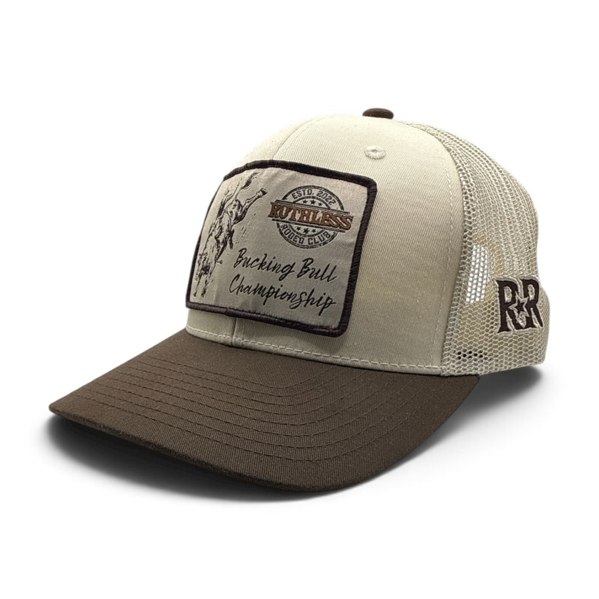 BUCKING BULL TRUCKER CAP | Beige/Brown
