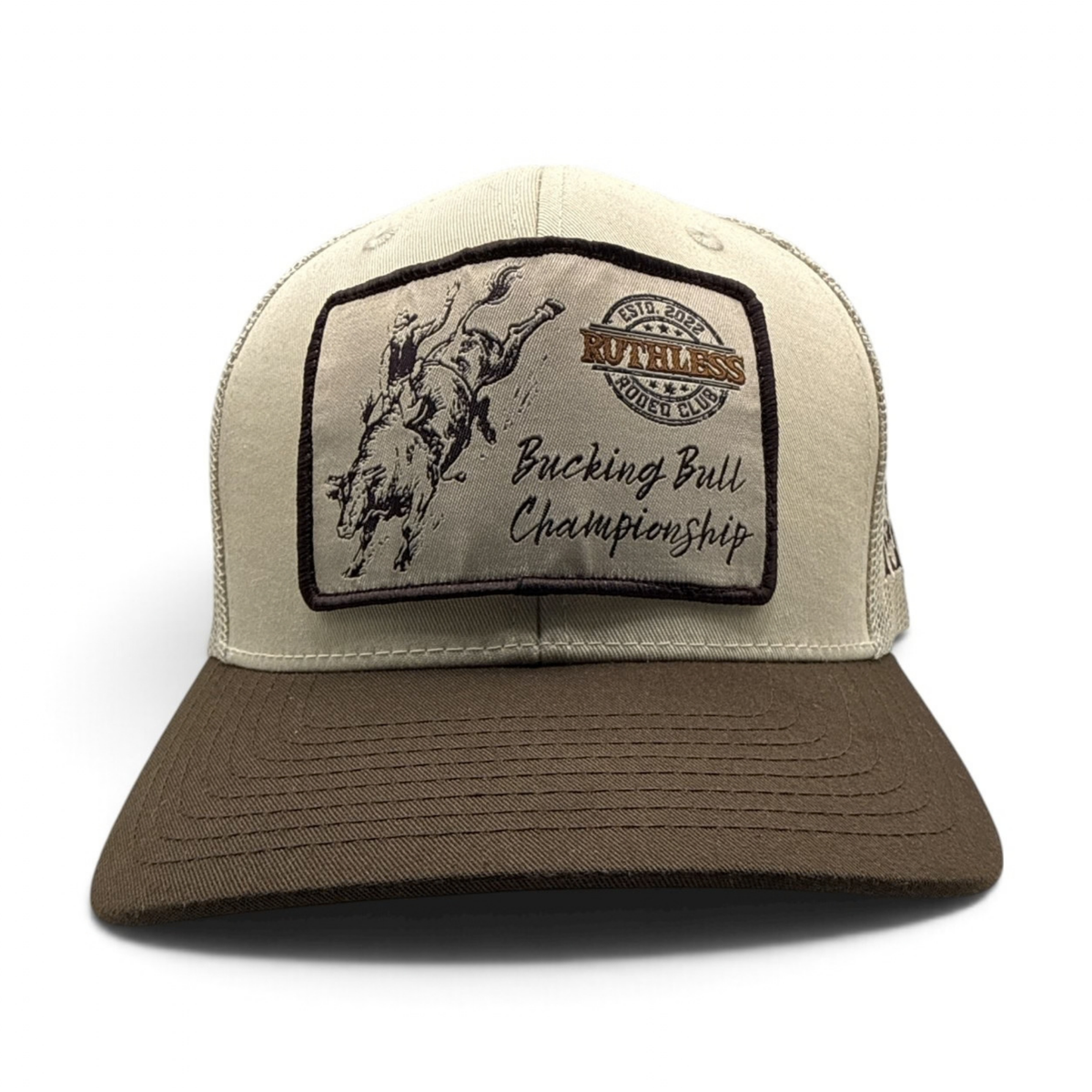 BUCKING BULL TRUCKER CAP | Beige/Brown