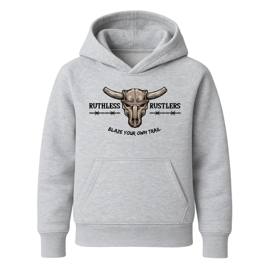 Ruthless Rustlers Barbed Wire Youth Hoodie | Grey