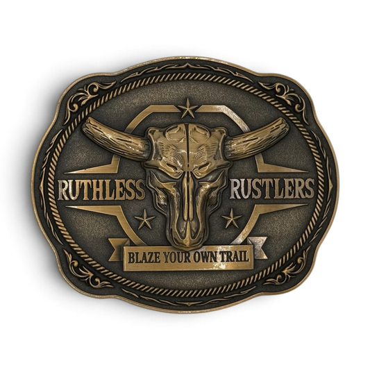 BLAZE YOUR OWN TRAIL BELT BUCKLE | Antique Gold