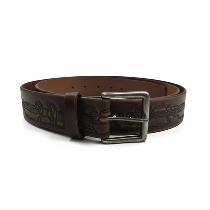 Ceinture Ruthless Rustlers Wild Horses | Brun embossé