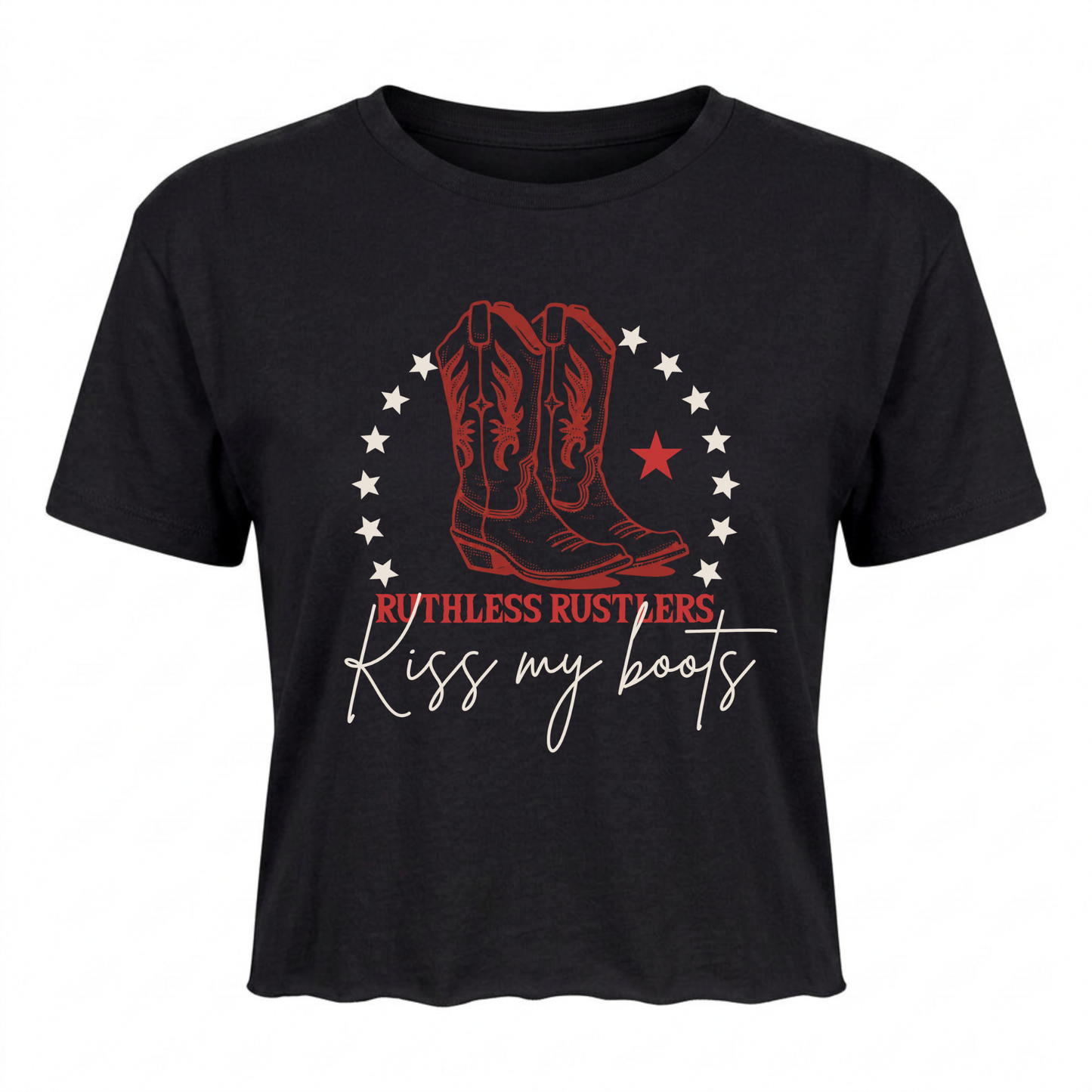 T-SHIRT COURT FESTIVAL KISS MY BOOTS | Noir