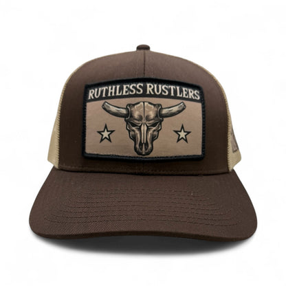 Ruthless Rustlers Maverick Trucker Cap | Brown/Khaki