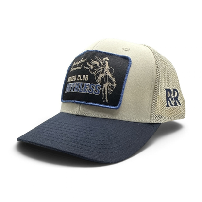BUCKING BRONC TRUCKER CAP | Beige/Blue