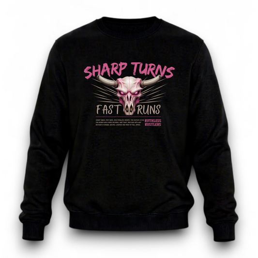 Ruthless Rustlers Sharp Turns Crewneck