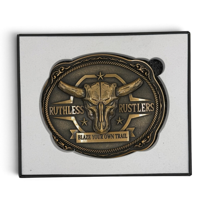 BLAZE YOUR OWN TRAIL BELT BUCKLE | Antique Gold