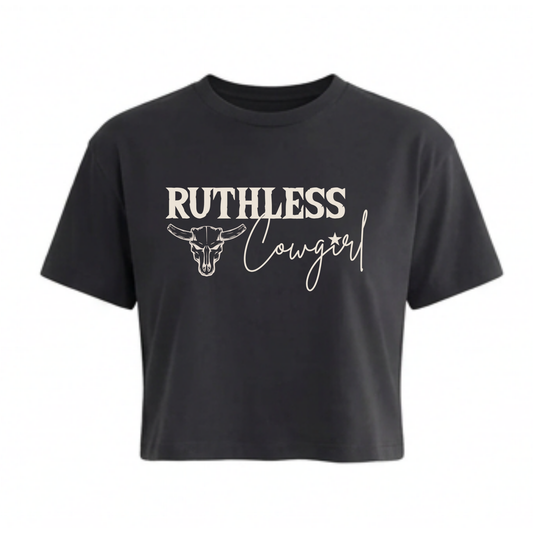 RUTHLESS COWGIRL CROP | Black