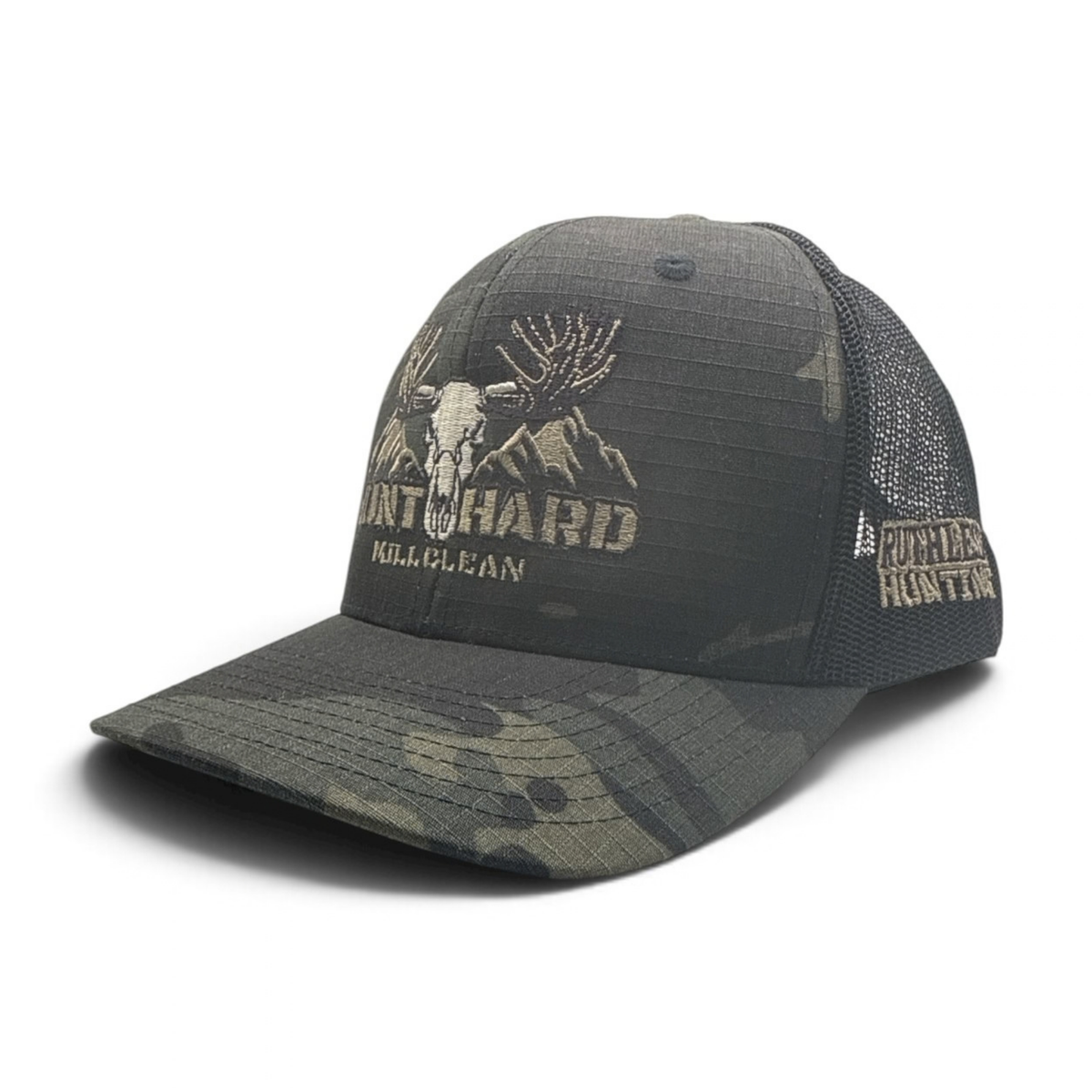 HUNT HARD TRUCKER CAP | Black Camo