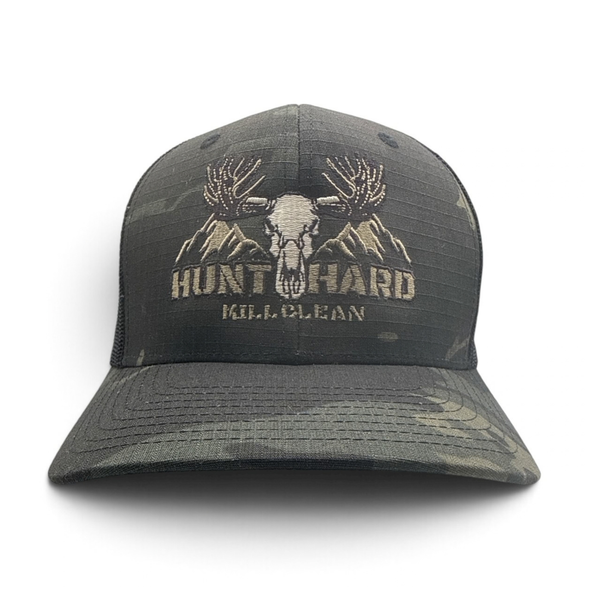 HUNT HARD TRUCKER CAP | Black Camo
