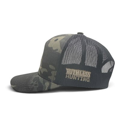 BIG BUCK COUNTRY TRUCKER CAP | Black Camo