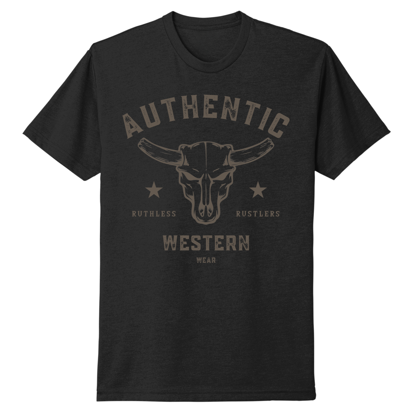 T-SHIRT AUTHENTIC WESTERN | Noir