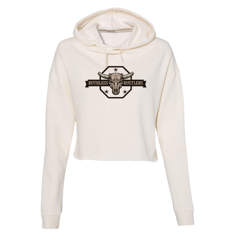 RR Rebel Cropped Hoodie | Bone