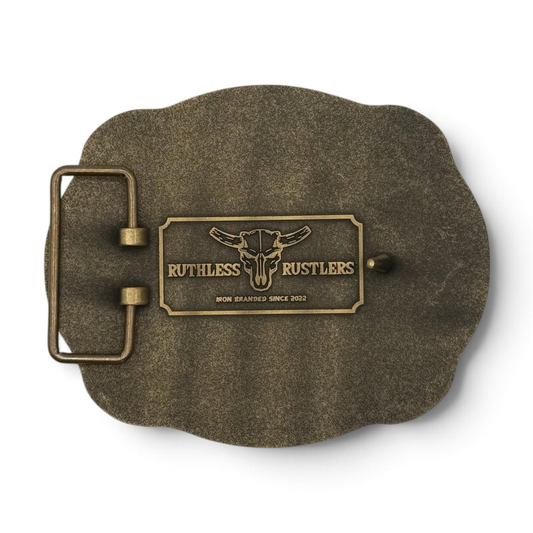 BLAZE YOUR OWN TRAIL BELT BUCKLE | Antique Gold