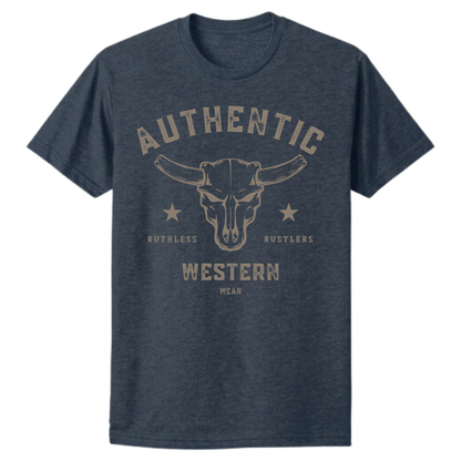 AUTHENTIC WESTERN T-SHIRT | Navy Blue