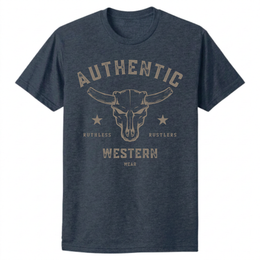 AUTHENTIC WESTERN T-SHIRT | Navy Blue