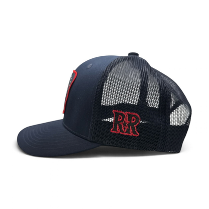 KISS MY BOOTS TRUCKER CAP | Storm Blue