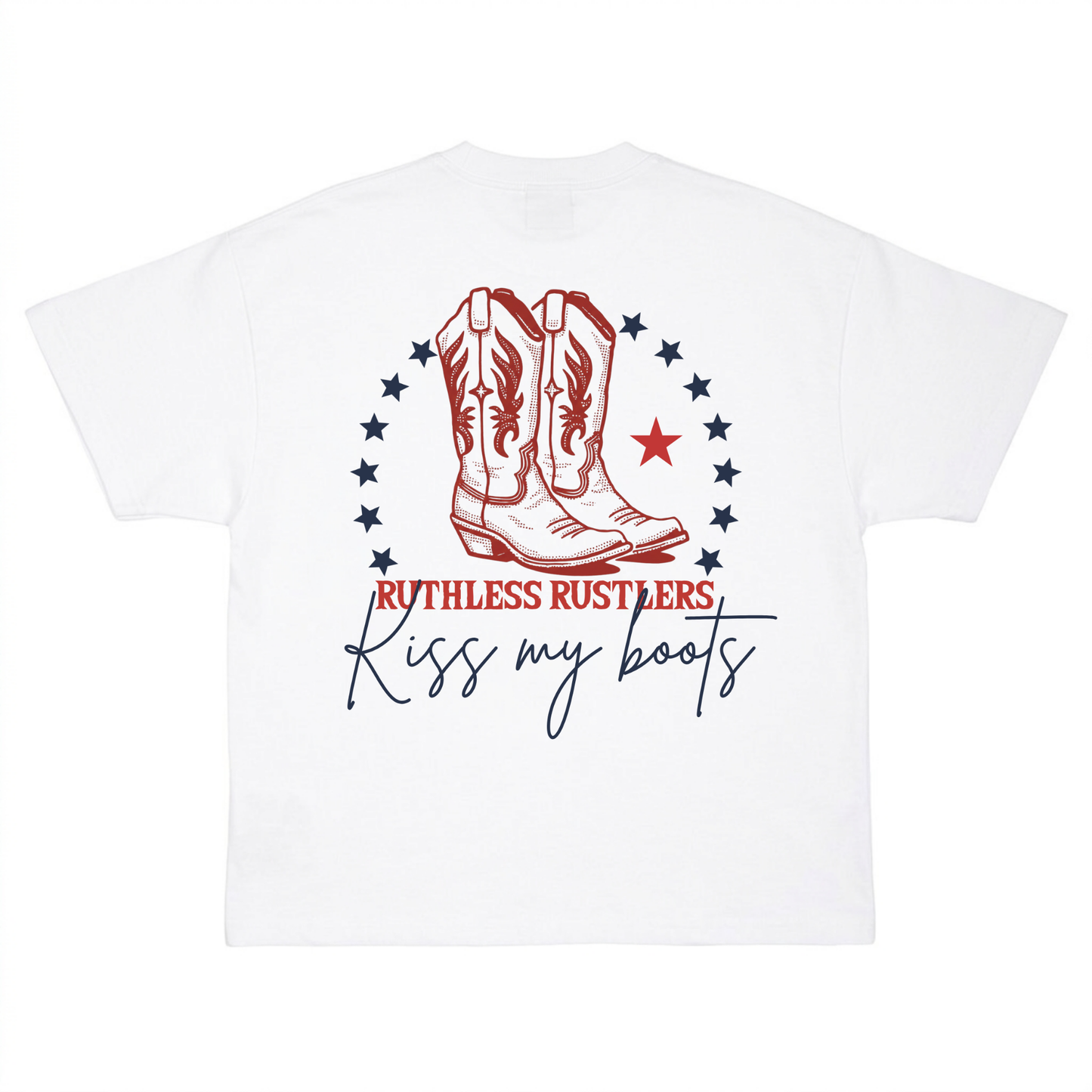 KISS MY BOOTS OVERSIZED T-SHIRT | White