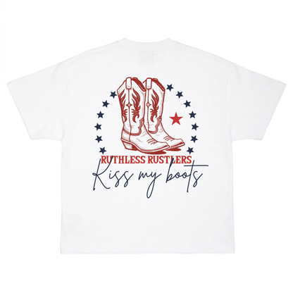 KISS MY BOOTS OVERSIZED T-SHIRT | White
