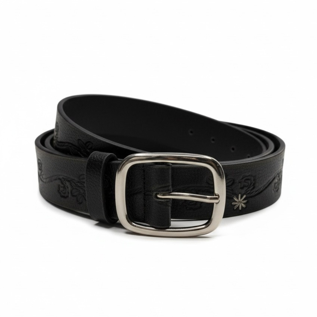 Ceinture à motif floral Cousu Ruthless Rustlers | Noir