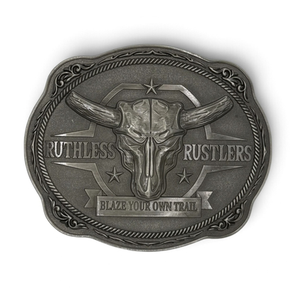 BLAZE YOUR OWN TRAIL BELT BUCKLE | Antique Silver