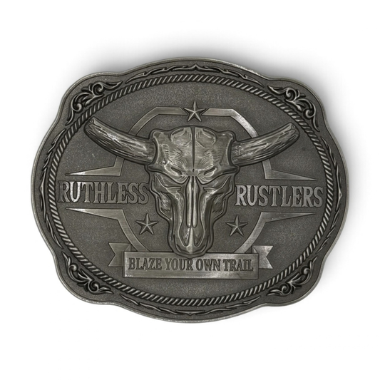 BLAZE YOUR OWN TRAIL BELT BUCKLE | Antique Silver
