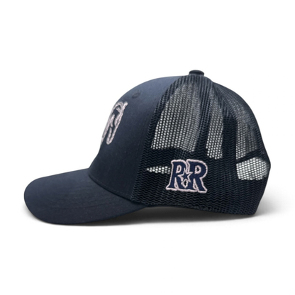 STITCHED STALLIONS YOUTH TRUCKER CAP | Storm Blue