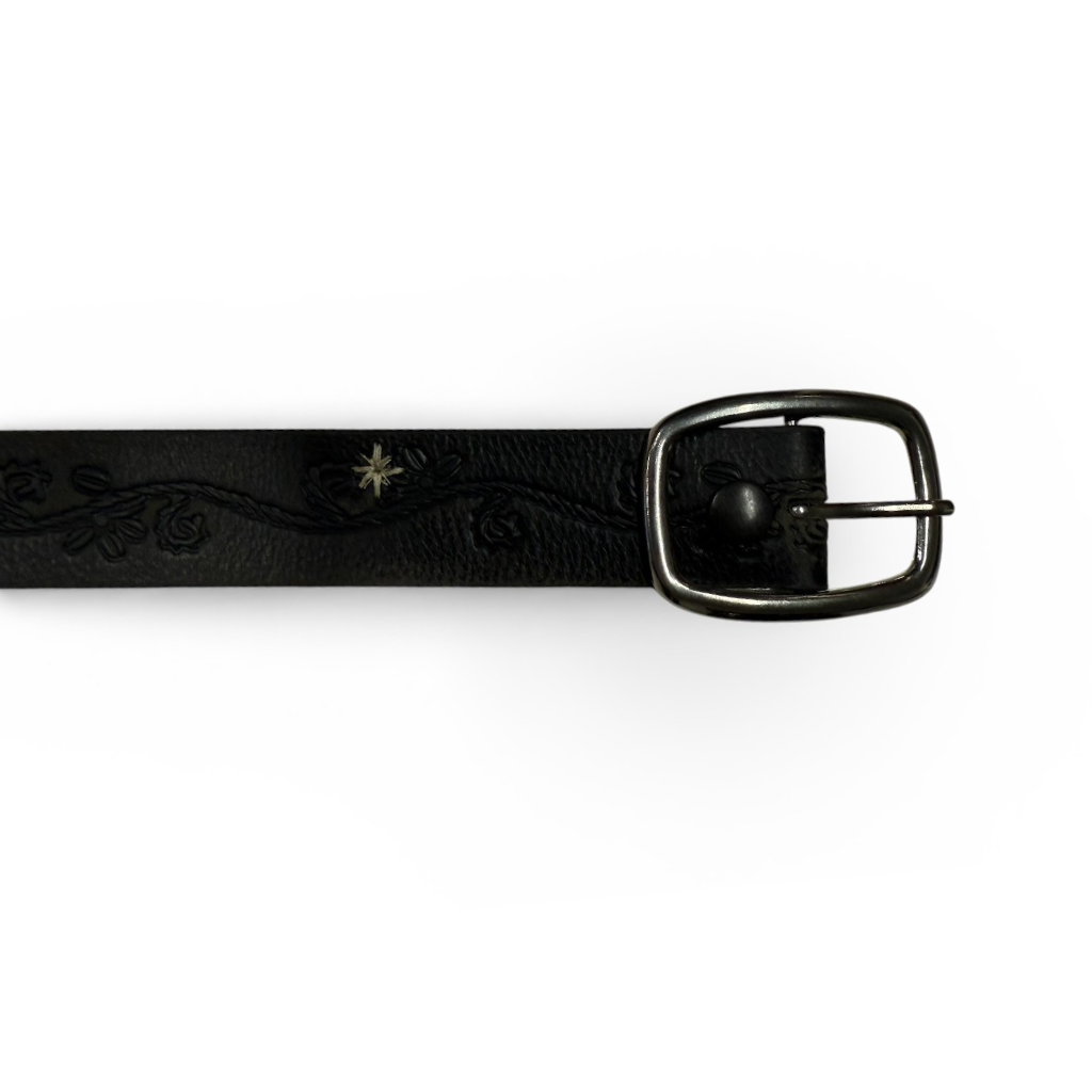 Ceinture à motif floral Cousu Ruthless Rustlers | Noir