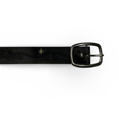Ceinture à motif floral Cousu Ruthless Rustlers | Noir