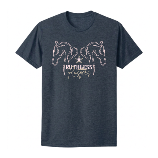 STITCHED STALLIONS KIDS T-SHIRT | Navy Blue