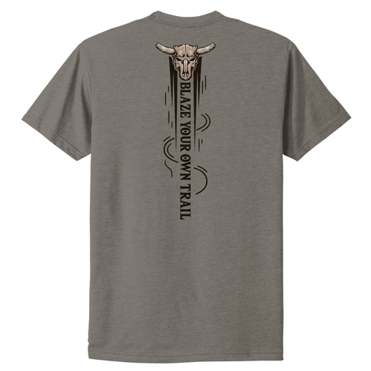 T-SHIRT BLAZE YOUR OWN TRAIL | Gris chaud