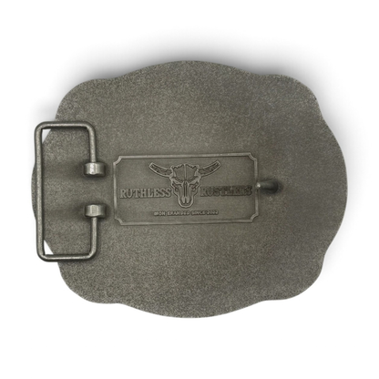 BLAZE YOUR OWN TRAIL BELT BUCKLE | Antique Silver