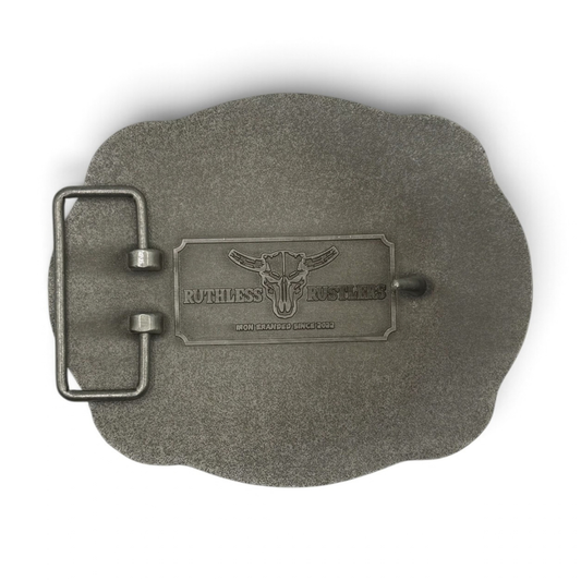 BLAZE YOUR OWN TRAIL BELT BUCKLE | Antique Silver
