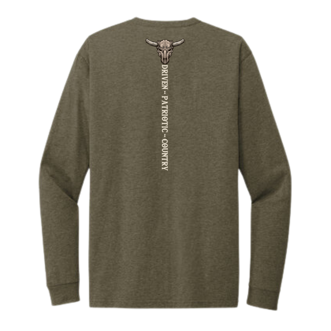 RR Barbed Wire - Unisex Long Sleeve T-Shirt | Army Green