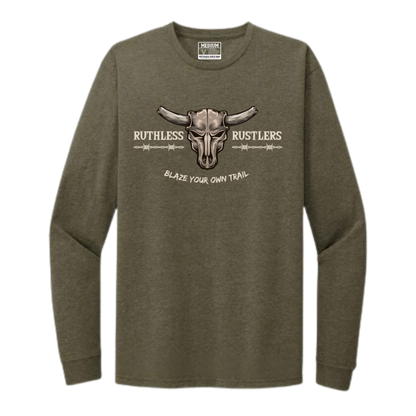 RR Barbed Wire - Unisex Long Sleeve T-Shirt | Army Green