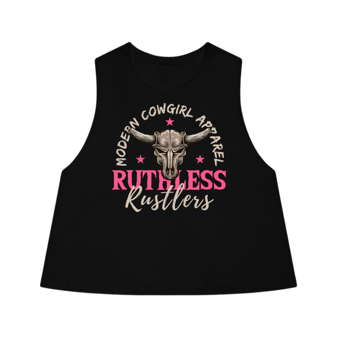 Ruthless Rustlers Modern Cowgirl - Cropped Tank